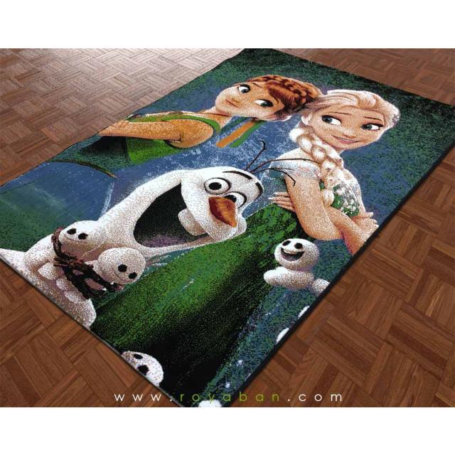 فرش کودک دخترانه السا و آنا کارتون فروزن