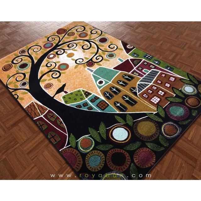 فرش فانتزی 4 متری مدل شهر