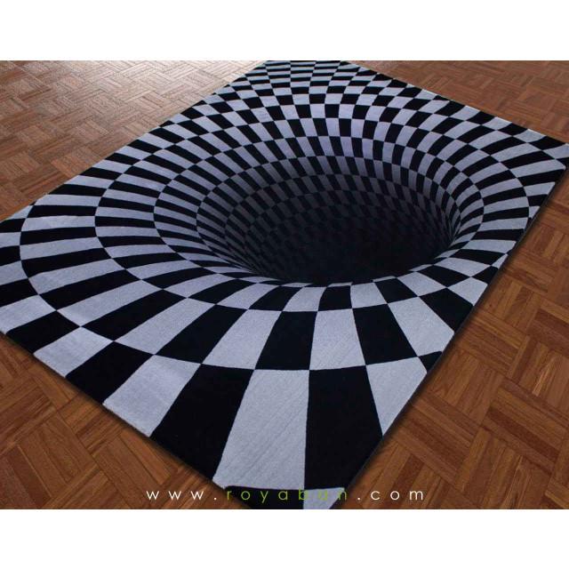 فرش سه بعدی 6 متری ساوین مدل سیاهچاله