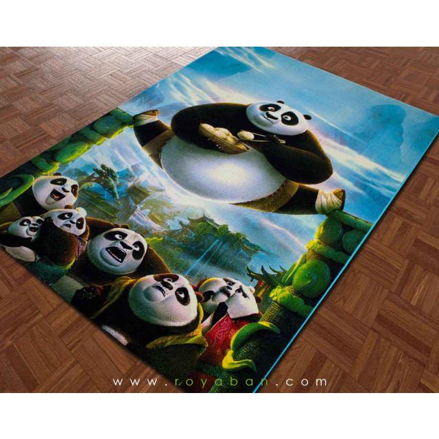فرش سه بعدی 4 متری ساوین مدل پاندای کونگ فو کار