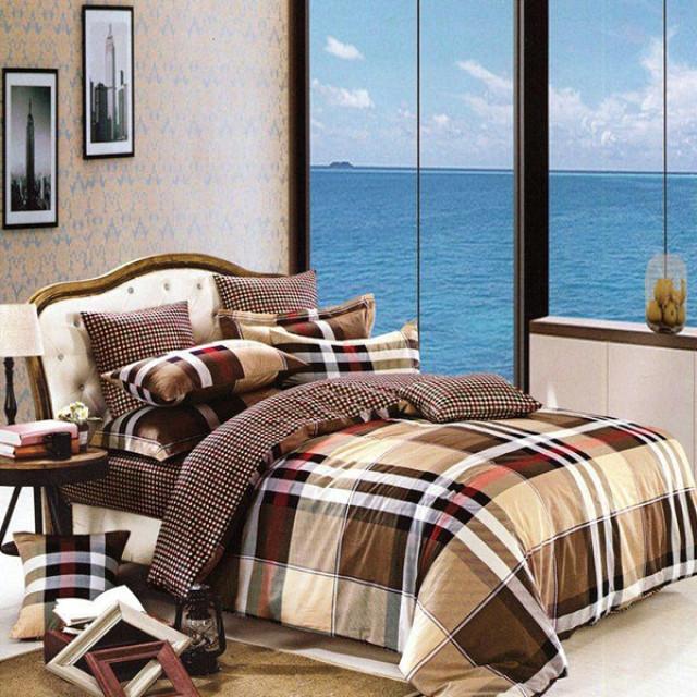 ست روتختی لحافی یک نفره 4 تکه مدل Boxes