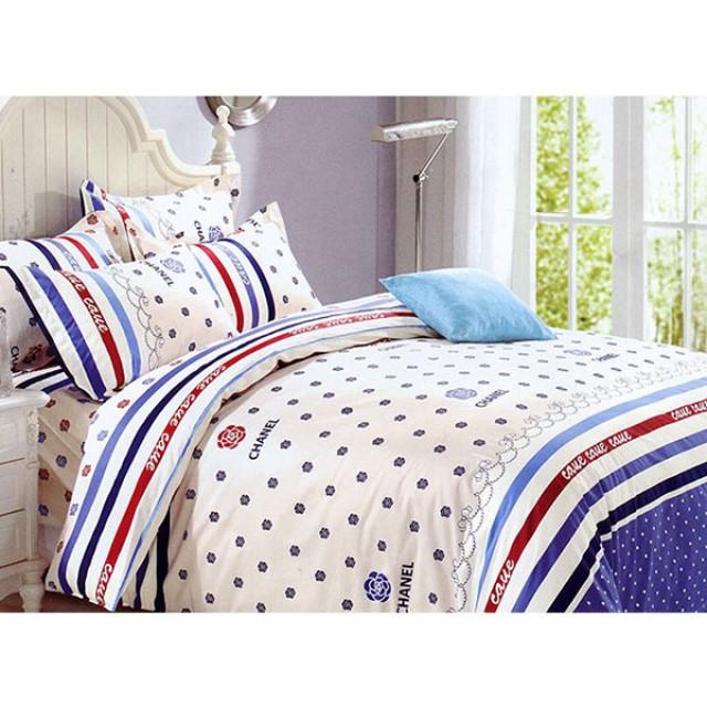 ست روتختی لحافی یک نفره 4 تکه طرح chanel