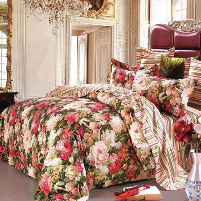 ست روتختی لحافی یک نفره 4 تکه مدل Garden 