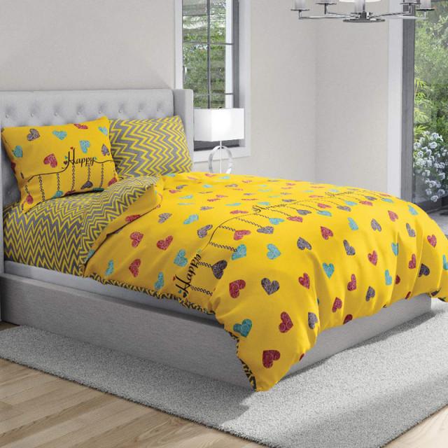 روتختی کارینا یکنفره ساتین پنبه مدل  Happy