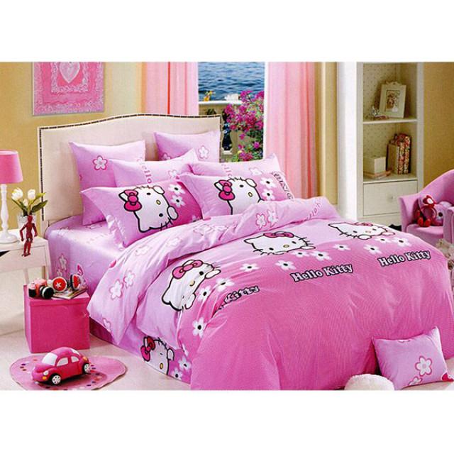 ست روتختی لحافی نوجوان 4 تکه طرح KITTY LaLa