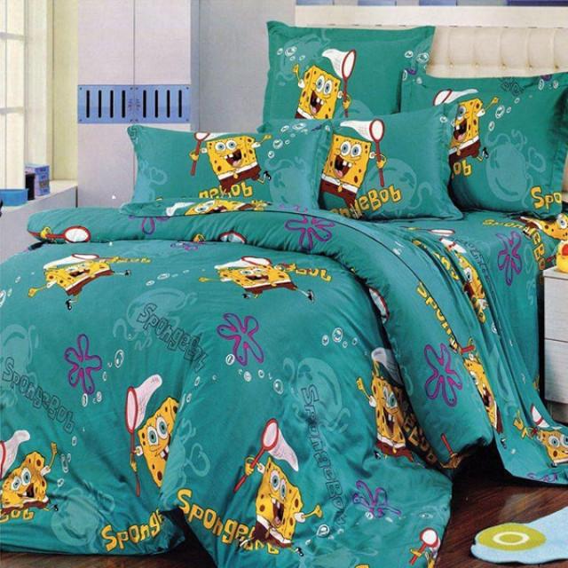 ست روتختی لحافی نوجوان 4 تکه طرح Sponge Bob