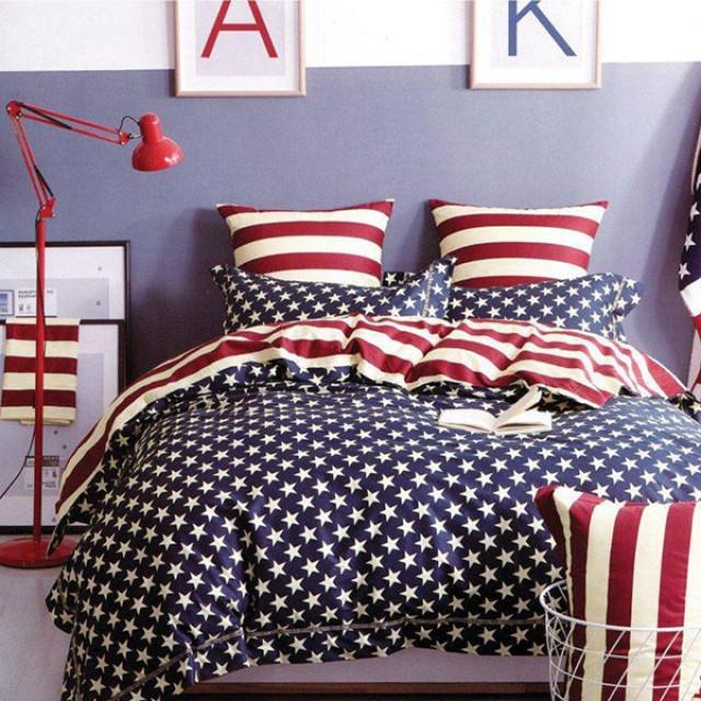 ست روتختی لحافی نوجوان 4 تکه طرح Star Lines