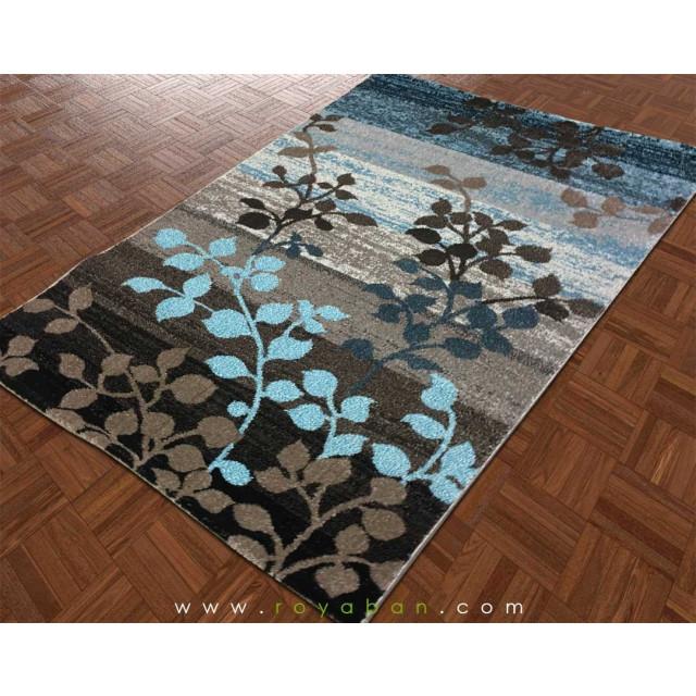 فرش مدرن طرح برگ چهار متری