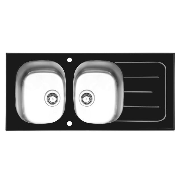 سینک شیشه ای توکار ایلیا استیل مدل 8011