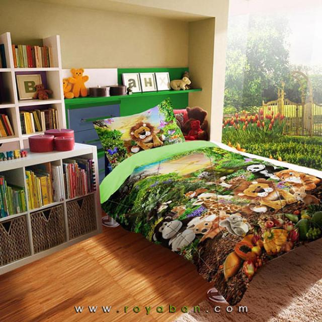 ست روتختی لحافی یک نفره 3 تکه مدل Animal Kingdom
