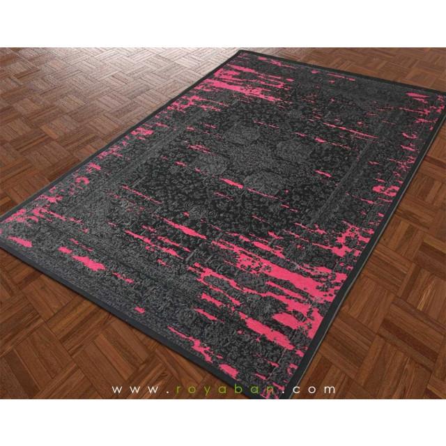 فرش شنل ابریشم مصنوعی توسی و صورتی