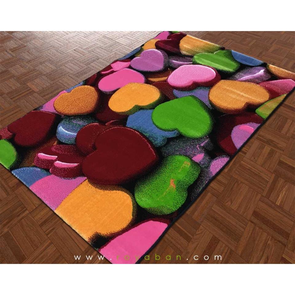 فرش فانتزی چهار متری مدل قلب