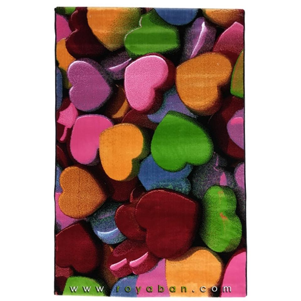 فرش فانتزی چهار متری مدل قلب