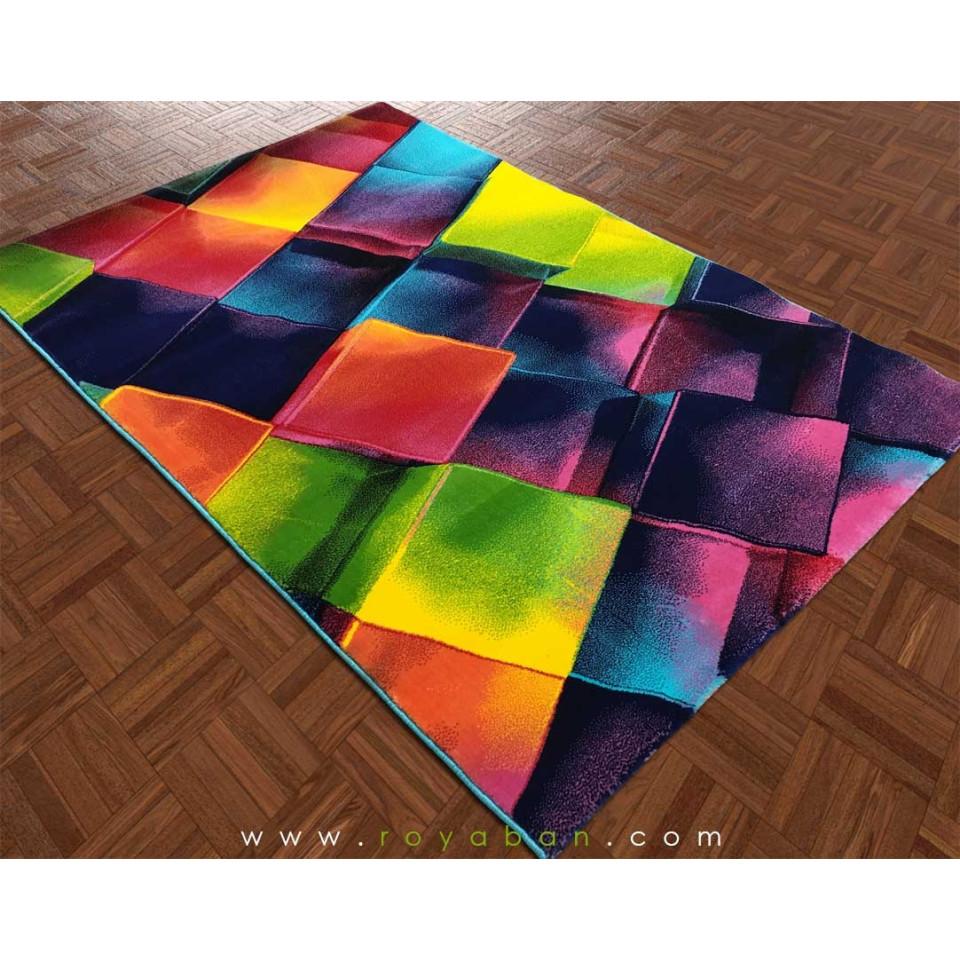 فرش سه بعدی 1.5 متری مدل مکعب کد 1356