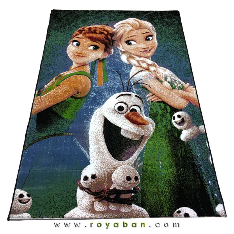 فرش کودک دخترانه السا و آنا کارتون فروزن