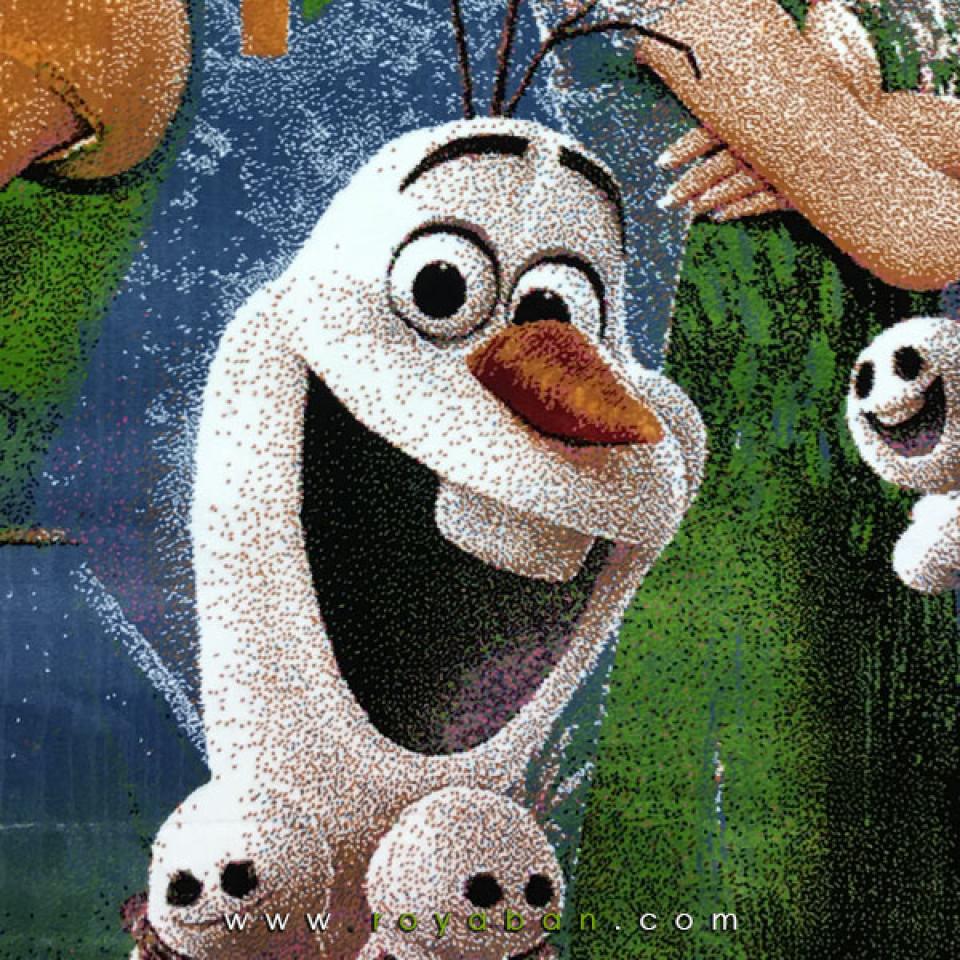 فرش کودک دخترانه السا و آنا کارتون فروزن