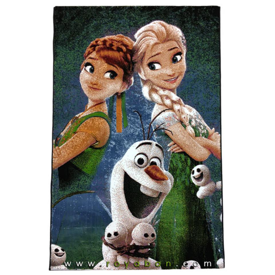 فرش کودک دخترانه السا و آنا کارتون فروزن