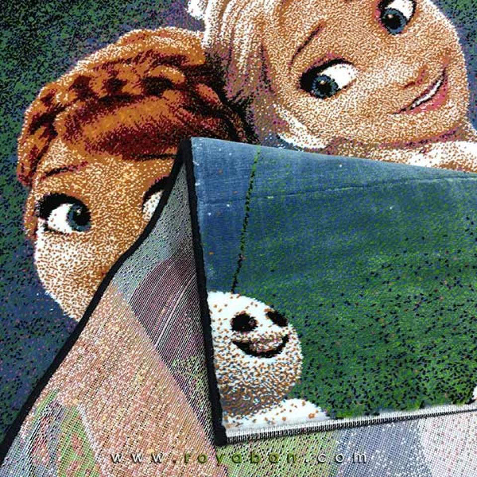 فرش کودک دخترانه السا و آنا کارتون فروزن