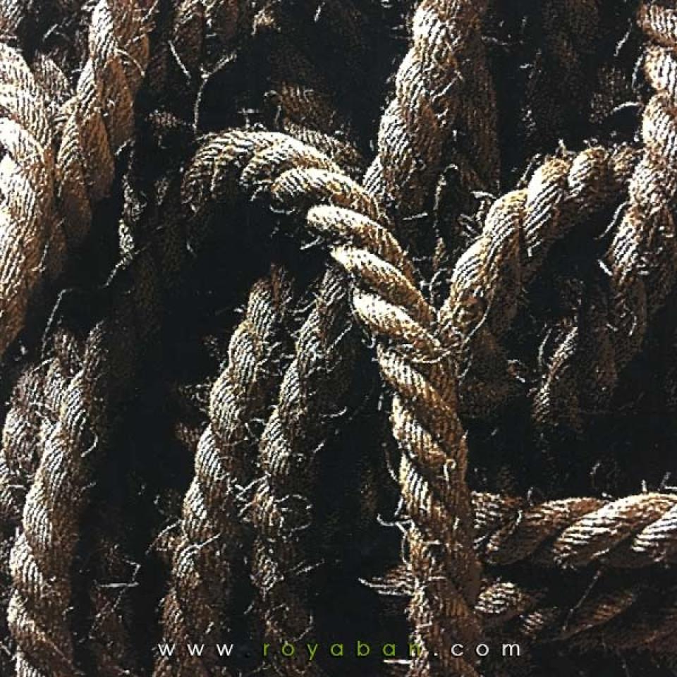 فرش سه بعدی 1.5 متری مدل طناب تیره