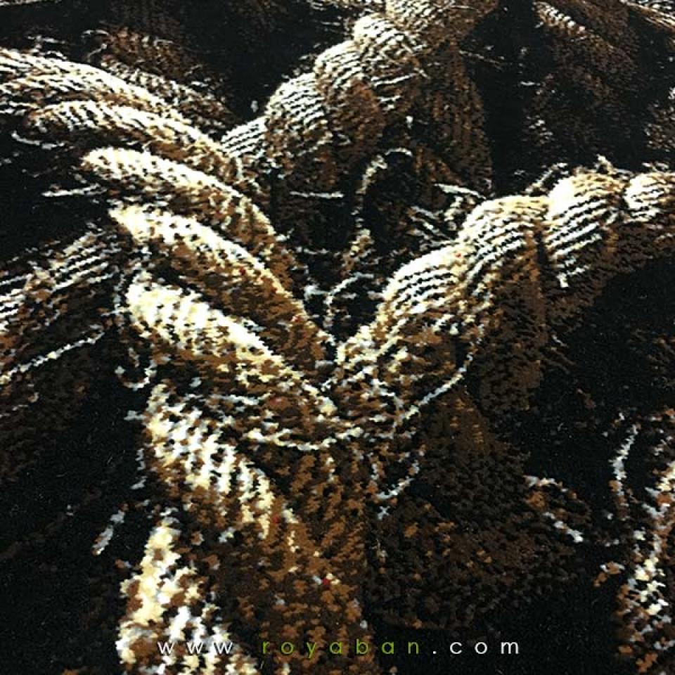 فرش سه بعدی 1.5 متری مدل طناب تیره