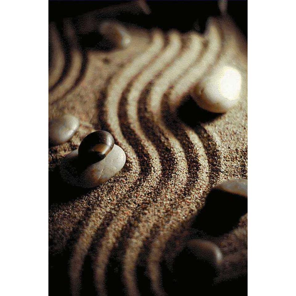 فرش سه بعدی 1.5 متری مدل باغ ذن