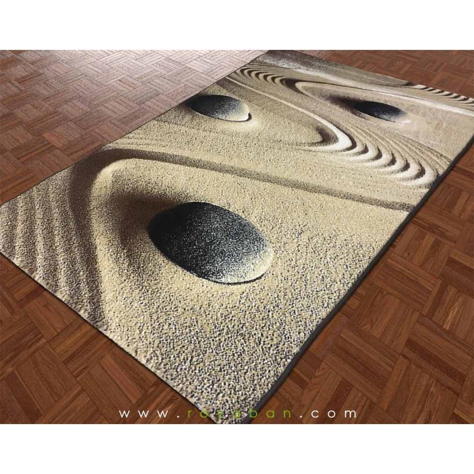فرش سه بعدی 4 متری مدل باغ شنی