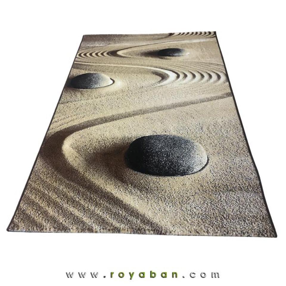 فرش سه بعدی 4 متری مدل باغ شنی