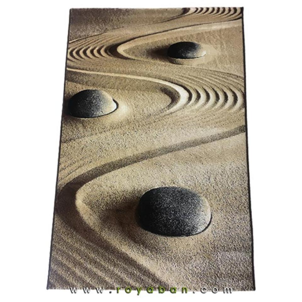 فرش سه بعدی 4 متری مدل باغ شنی