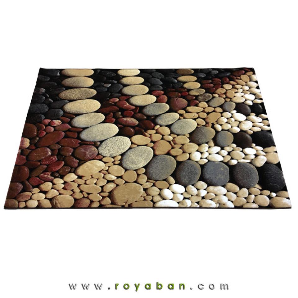 فرش سه بعدی 4 متری مدل سنگریزه