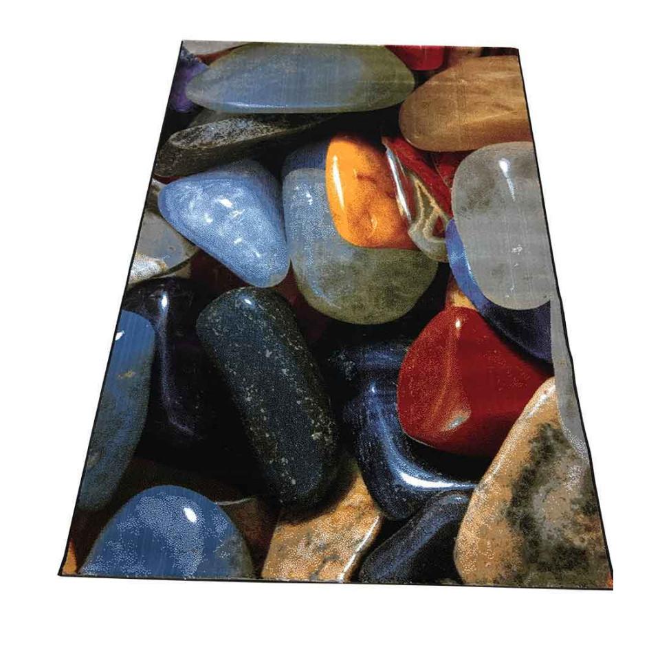 فرش سه بعدی 4 متری مدل سنگ های رنگی