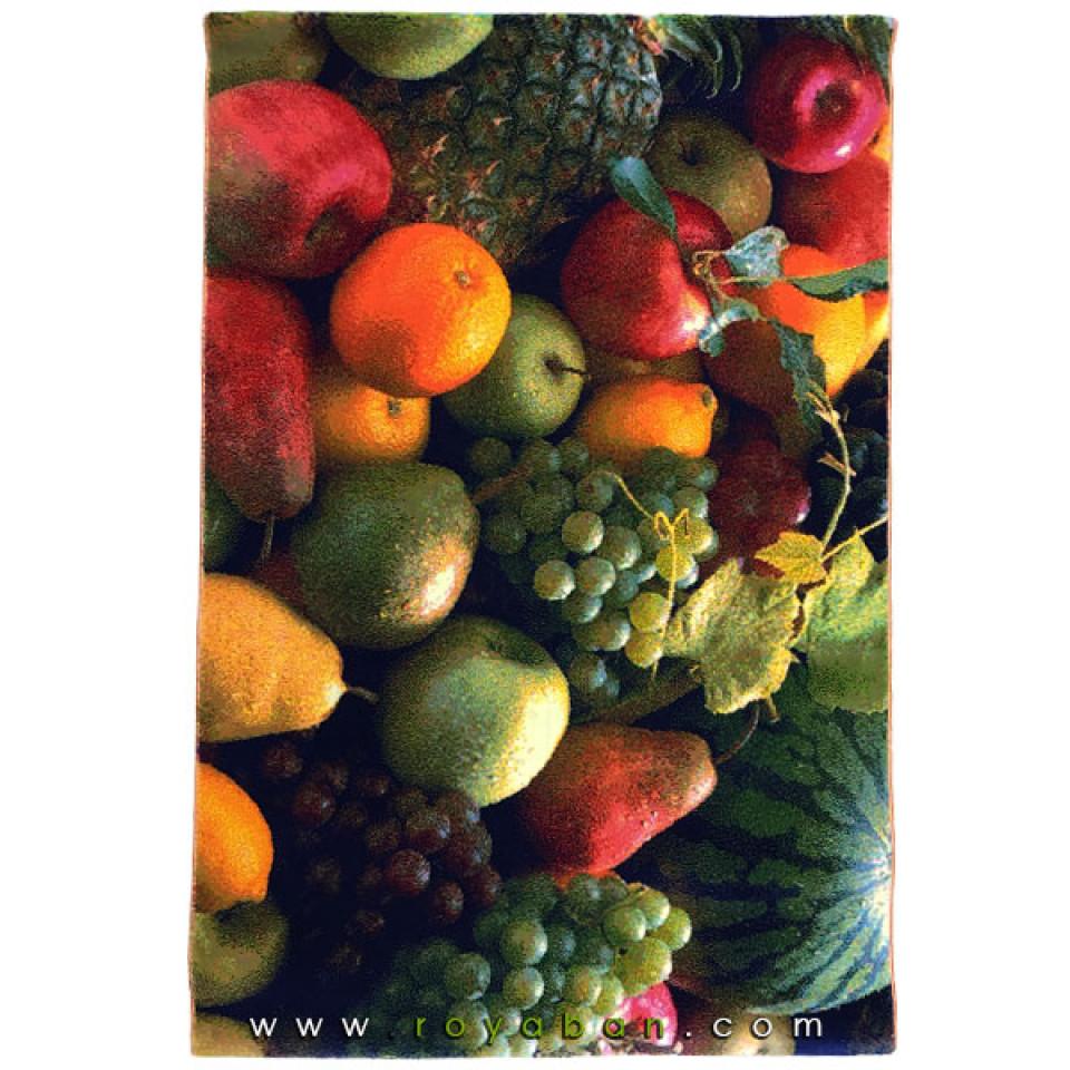 فرش سه بعدی 1.5 متری مدل میوه های سبز