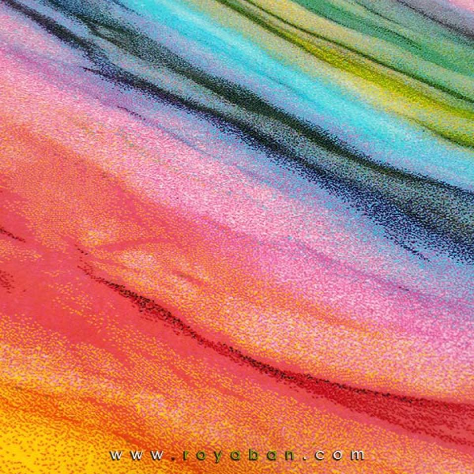 فرش سه بعدی 1.5 متری ساوین مدل رنگین کمان 