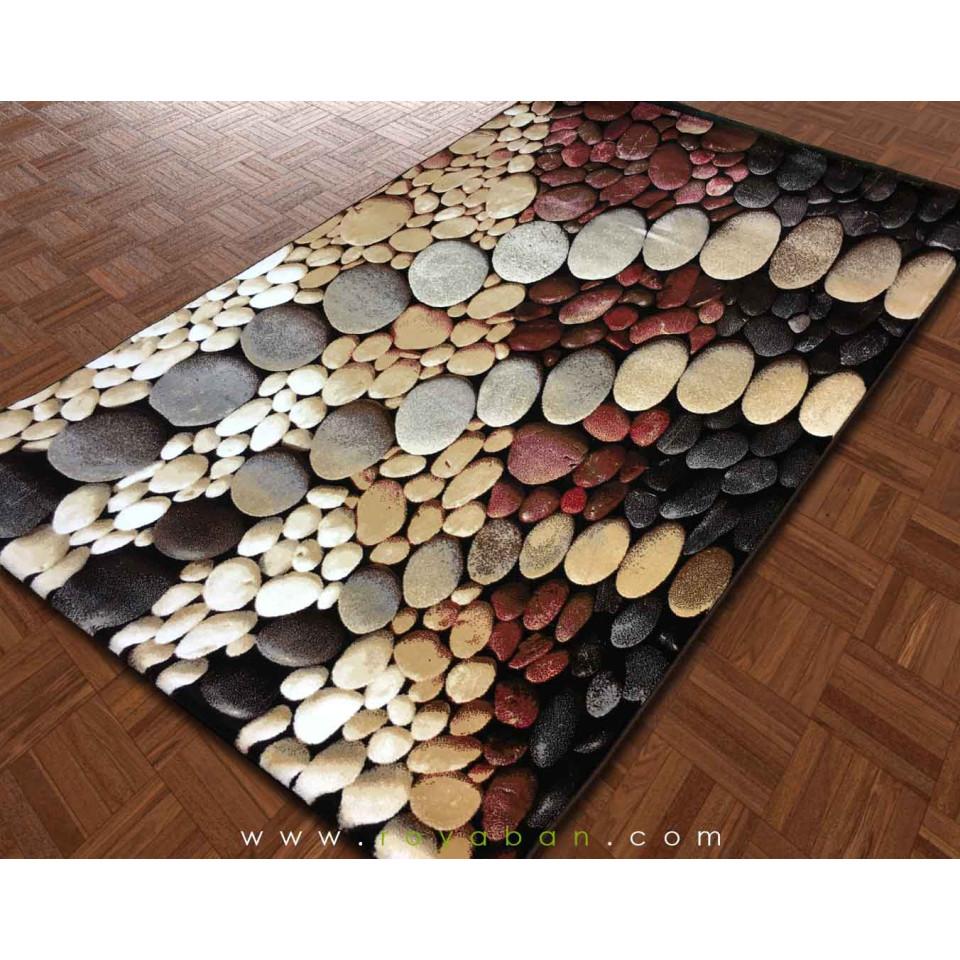 فرش سه بعدی 4 متری مدل سنگریزه