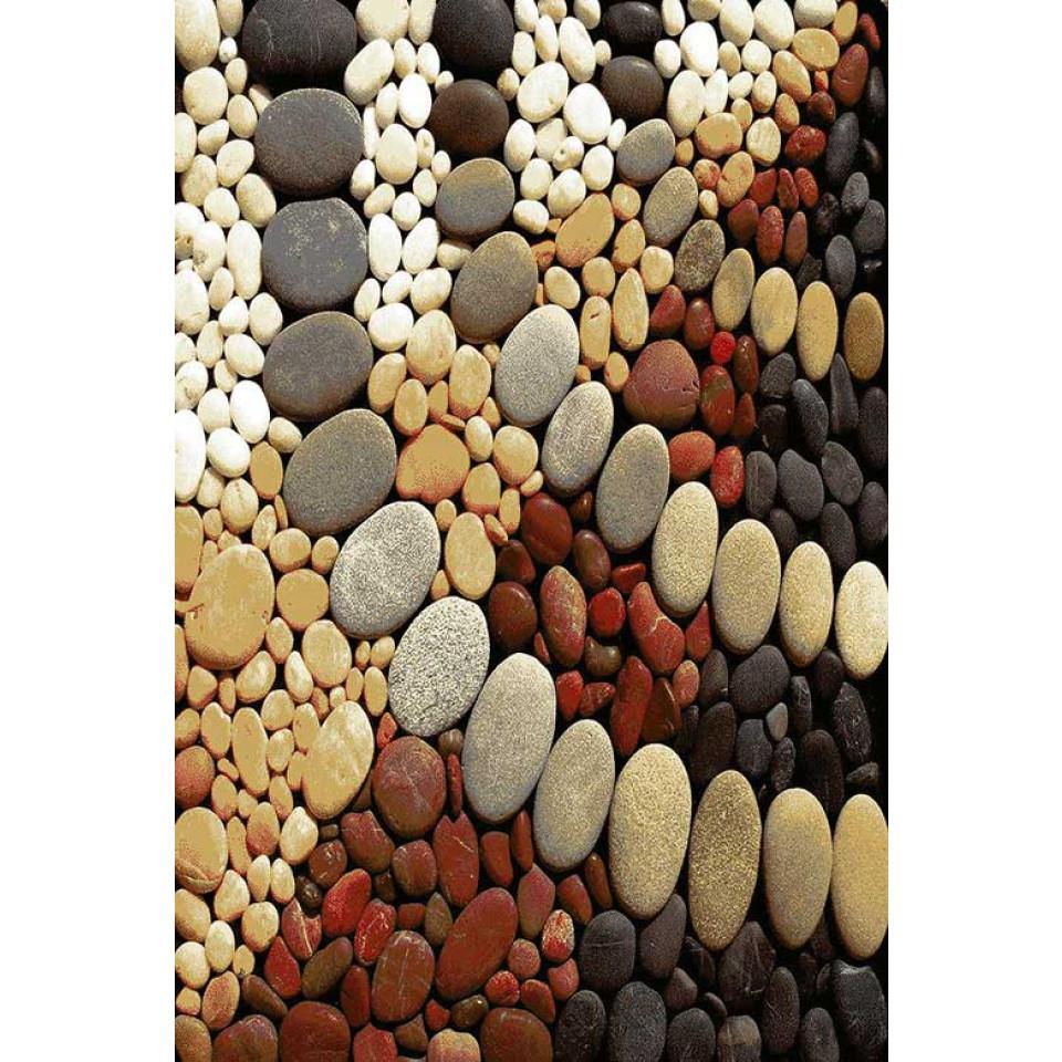 فرش سه بعدی 4 متری مدل سنگریزه