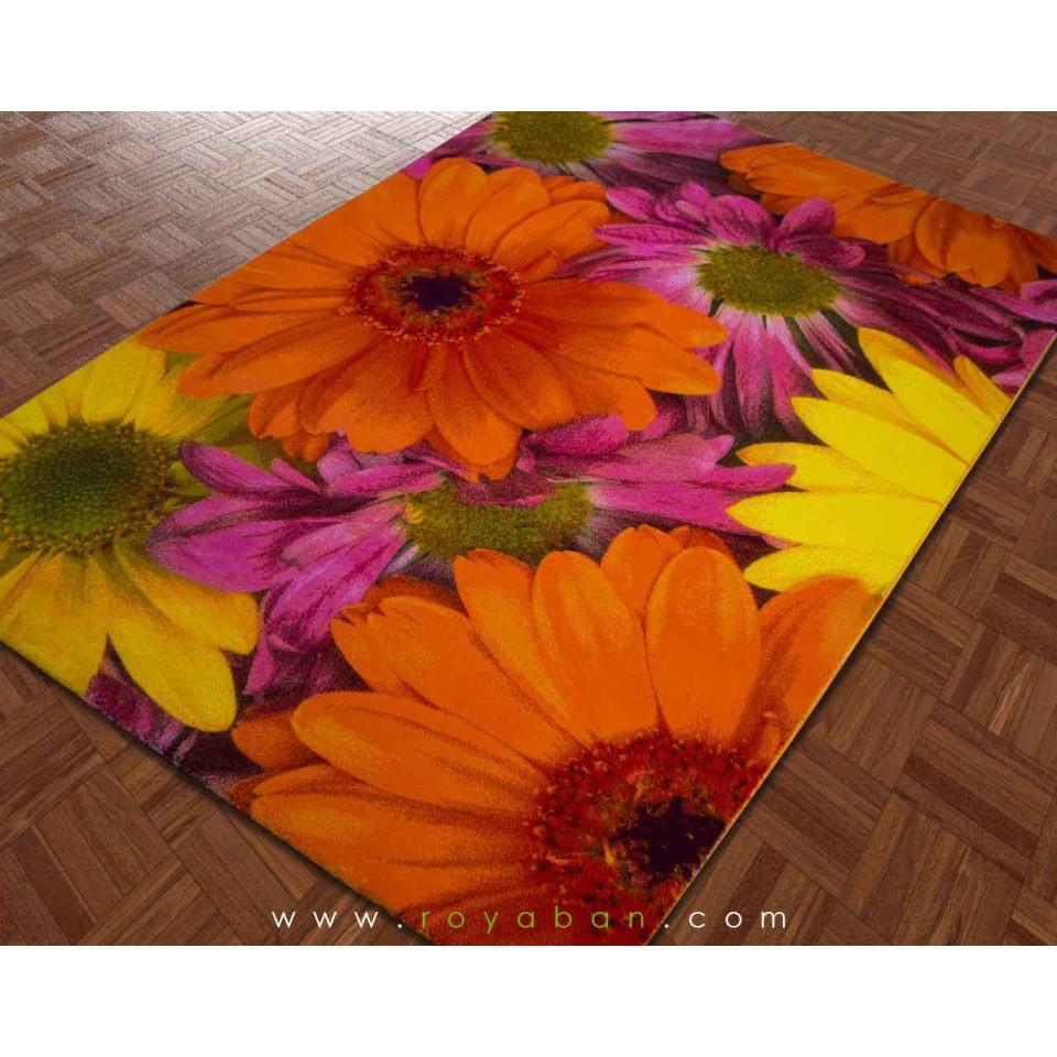 فرش سه بعدی 4 متری ساوین مدل گلسار