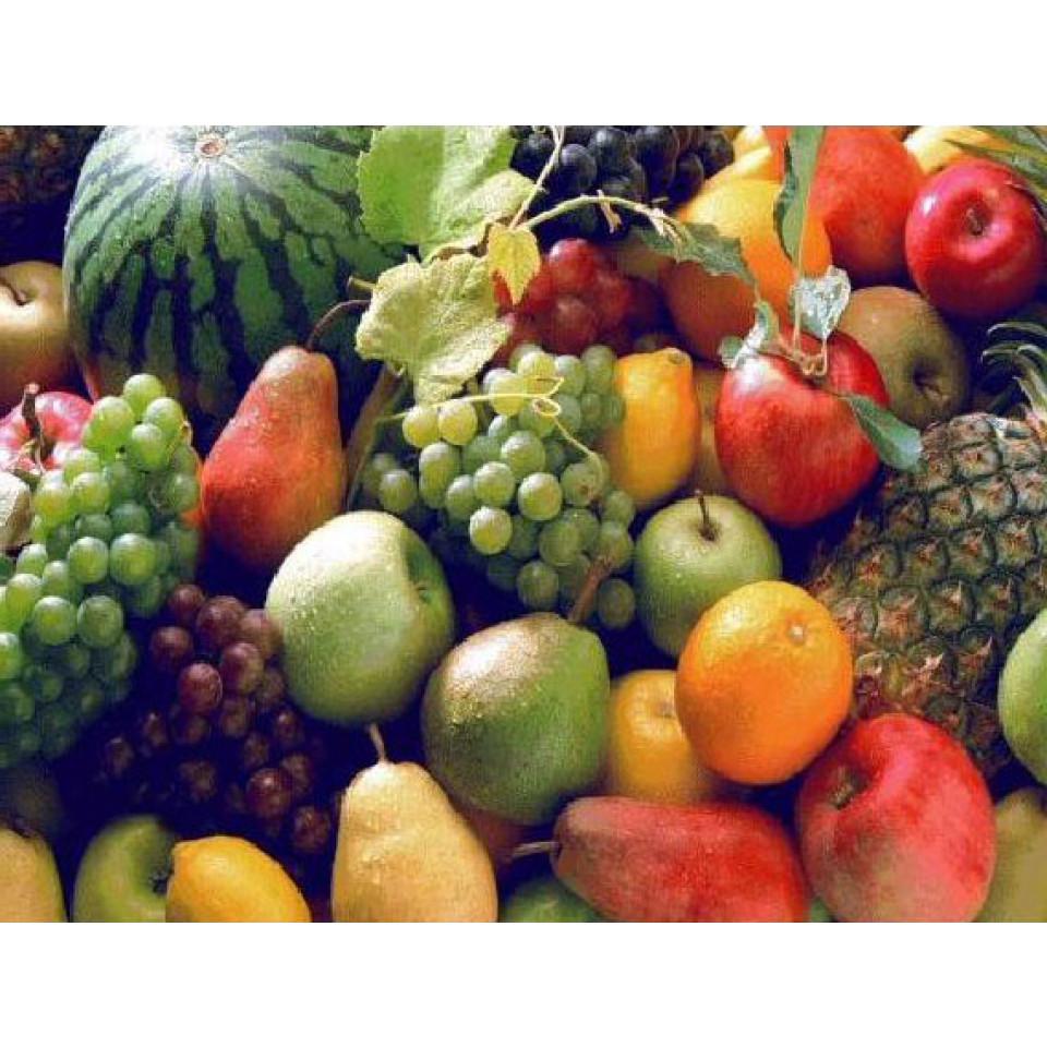 فرش سه بعدی 4 متری مدل میوه های سبز