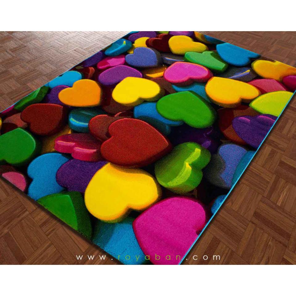 فرش سه بعدی 4 متری ساوین مدل قلب