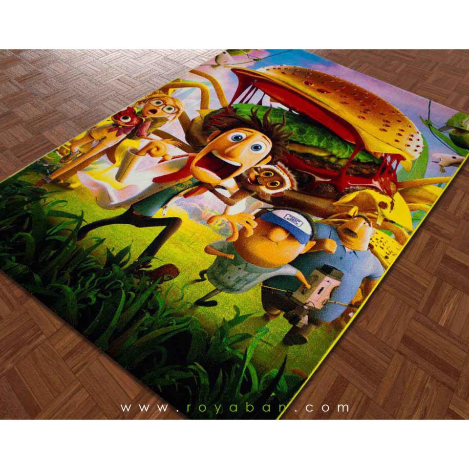 فرش سه بعدی 1.5 متری مدل ابری با احتمال بارش کوفته قلقلی