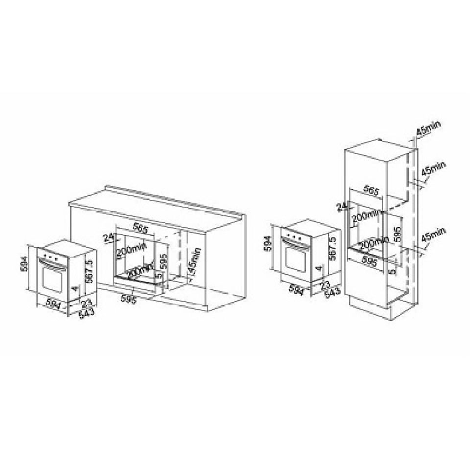 فر توکار برق و گاز بیمکث مدل MF0011 