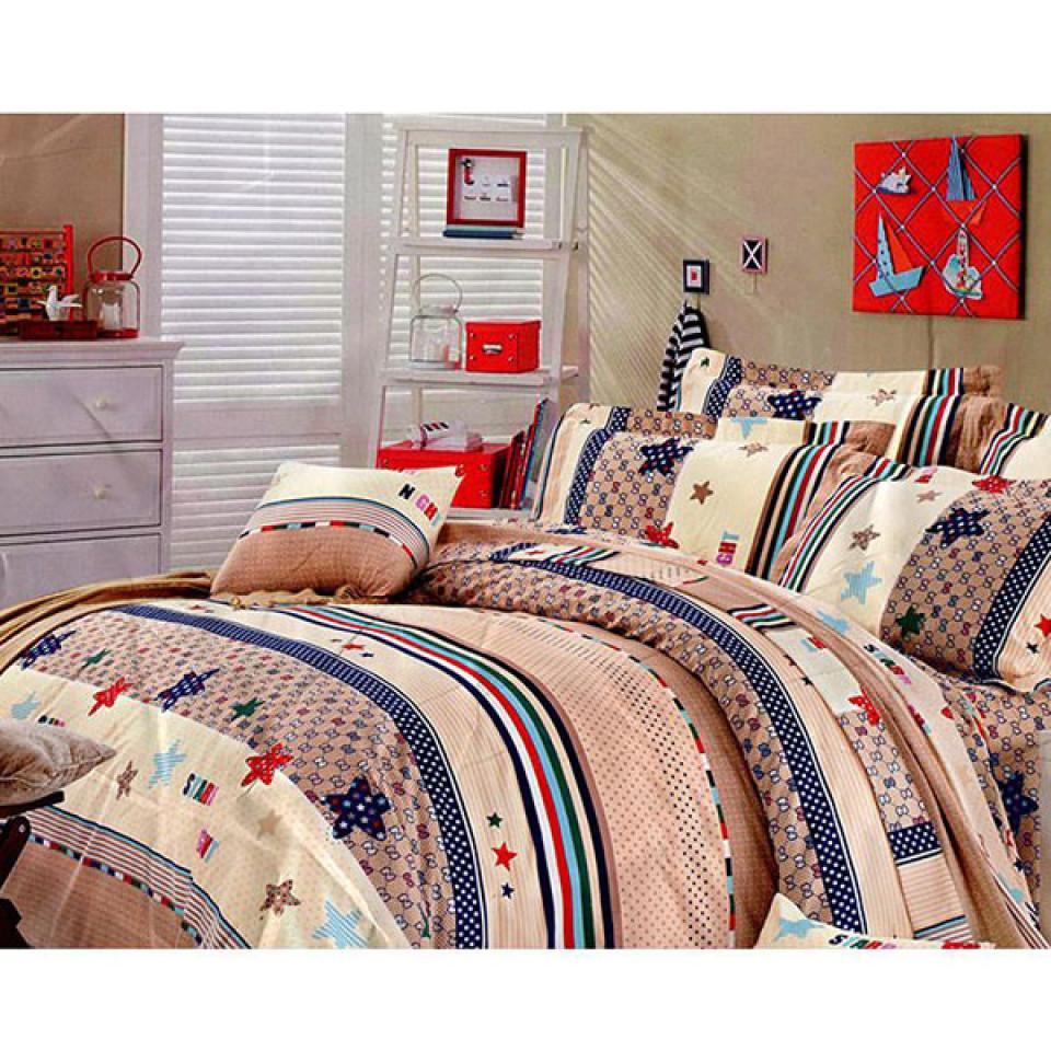 ست لحاف دورو یک نفره 4 تکه طرح Alleka