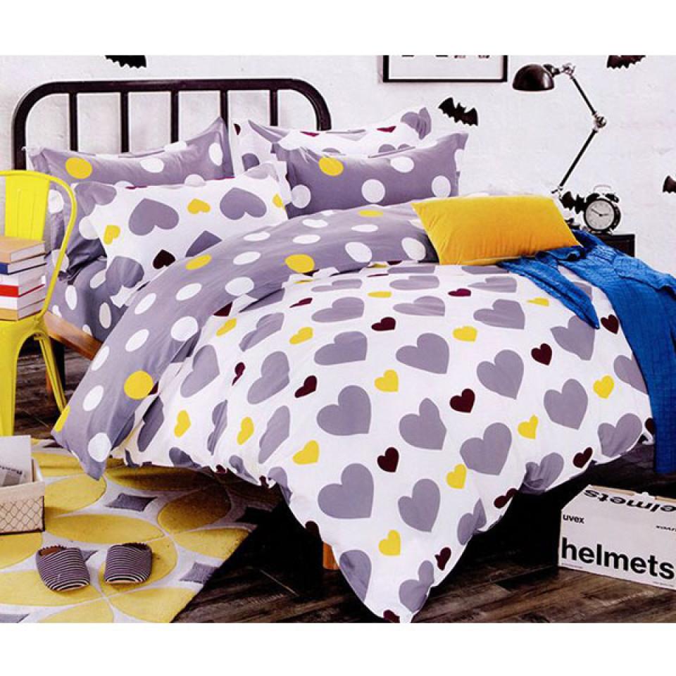 ست روتختی لحافی یک نفره 4 تکه طرح Heart