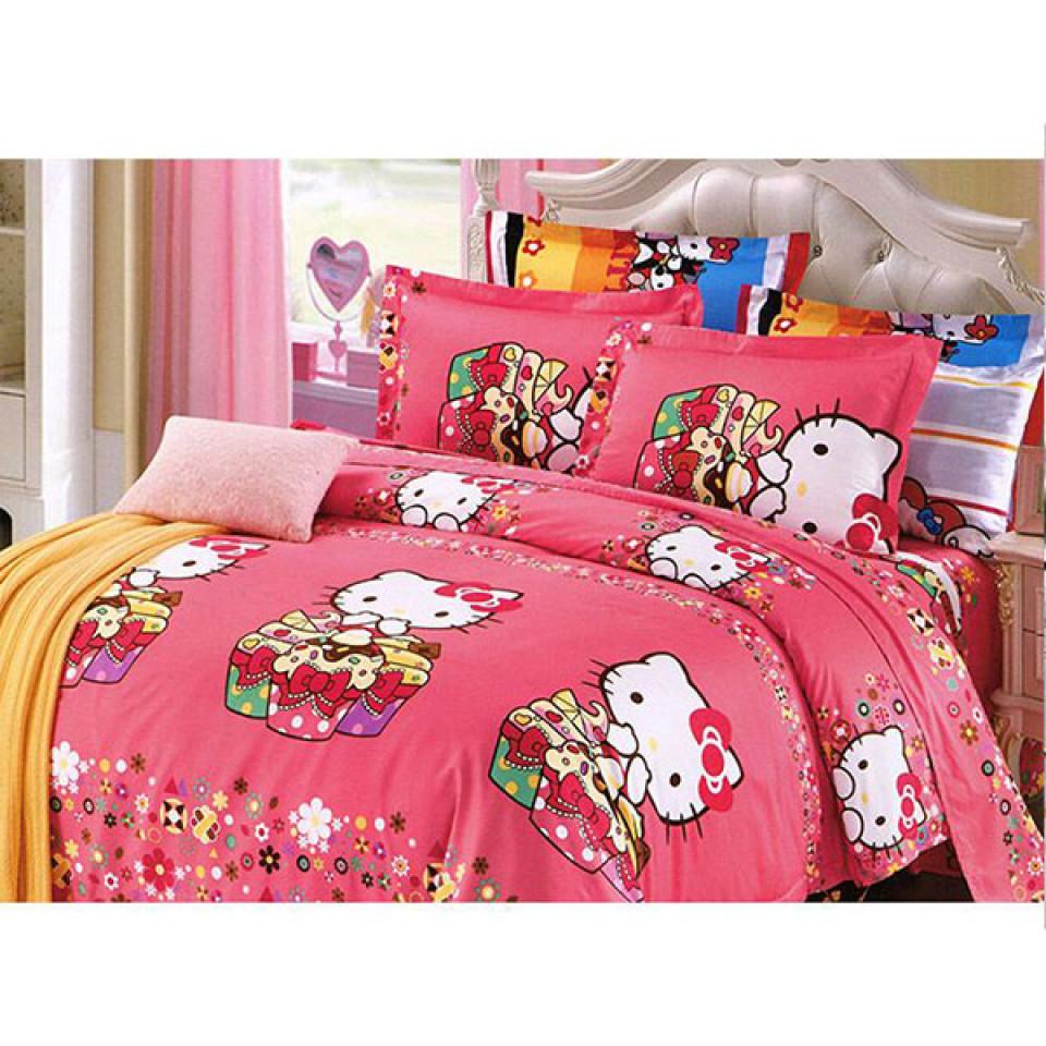 ست روتختی لحافی نوجوان 4 تکه طرح Kitty Naz