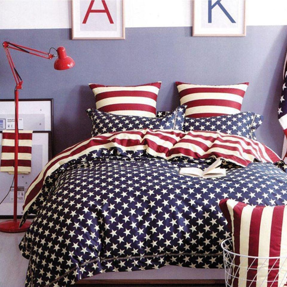 ست روتختی لحافی نوجوان 4 تکه طرح Star Lines