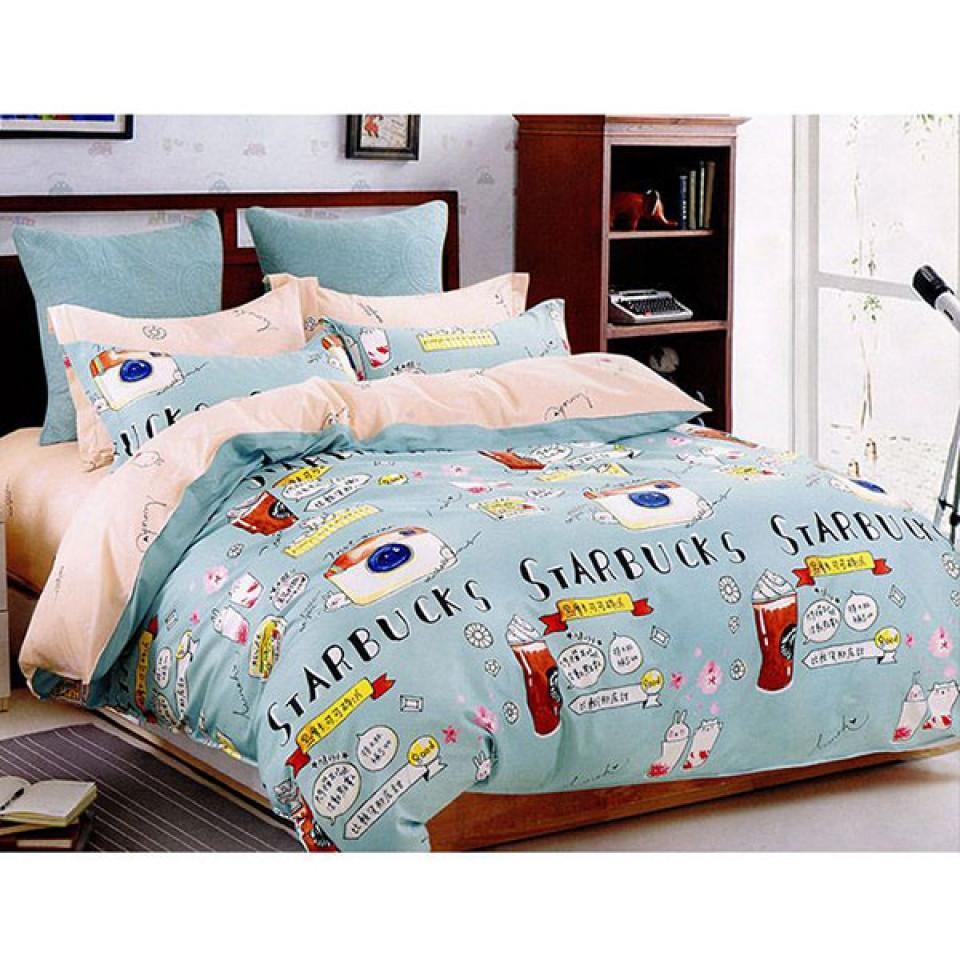 ست روتختی لحافی نوجوان 4 تکه طرح Starbucks