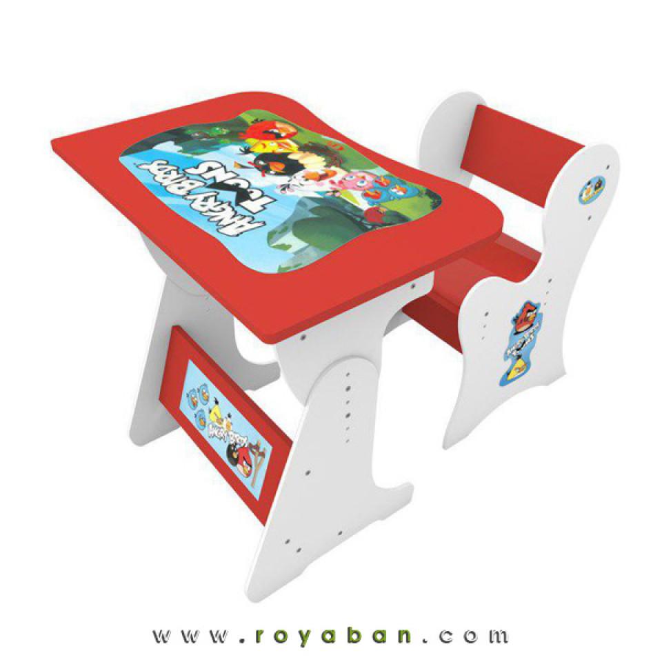 میز و صندلی کودک قابل مونتاژ مدل MK69 رنگ سفید و قرمز