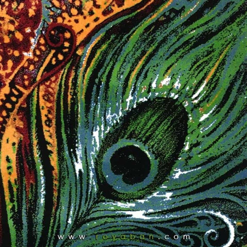 فرش فانتزی 1.5 متری مدل پر طاووس