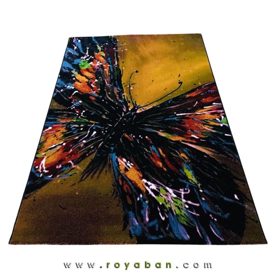 فرش فانتزی چهارمتری مدل پروانه