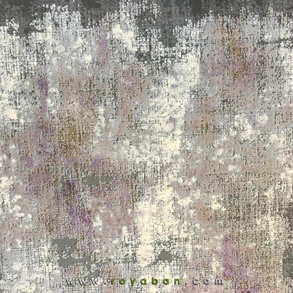 فرش فانتزی مدرن رنگ توسی و یاسی