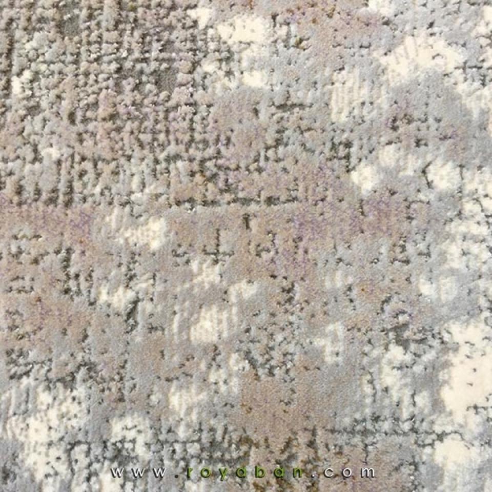 فرش فانتزی مدرن رنگ توسی و یاسی