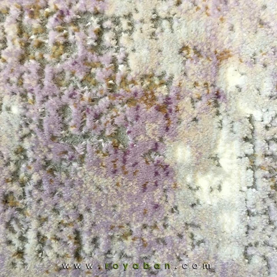 فرش فانتزی مدرن رنگ توسی و یاسی